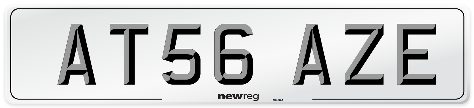 AT56 AZE Number Plate from New Reg